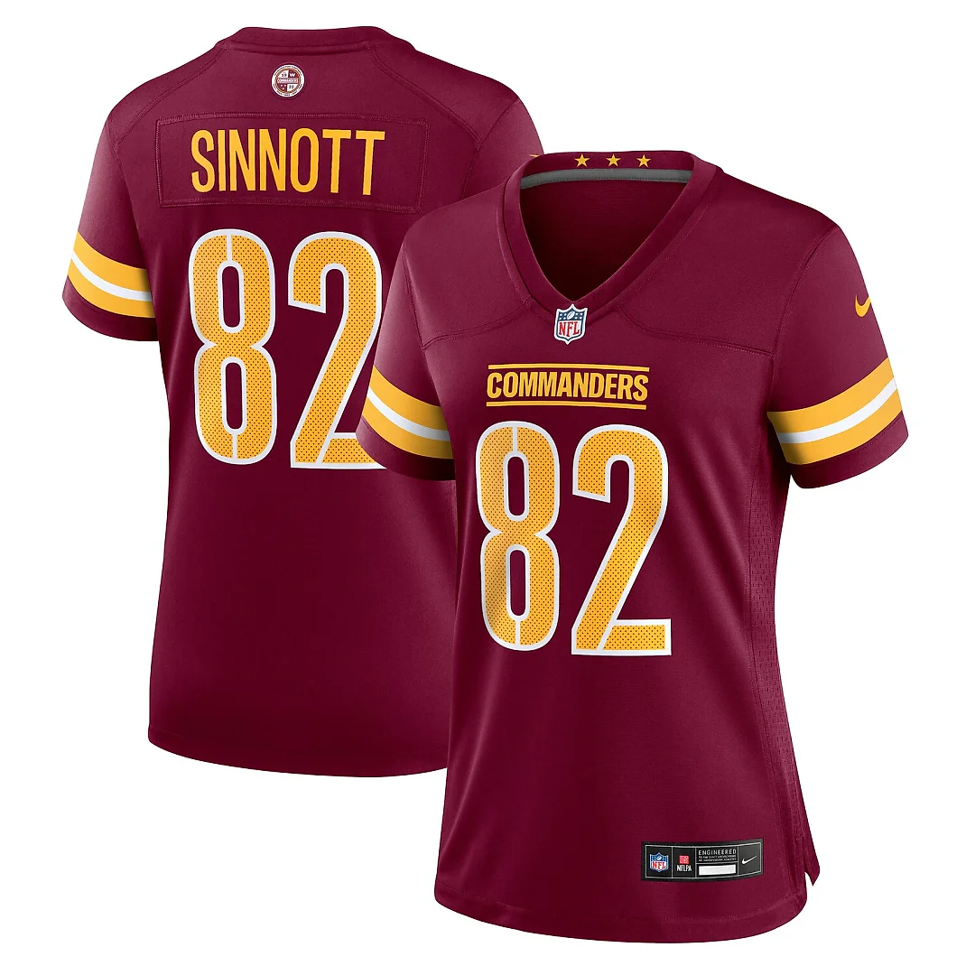 Zennovawear Ben Sinnott Washington Commanders Women's Team Game Jersey - Burgundy