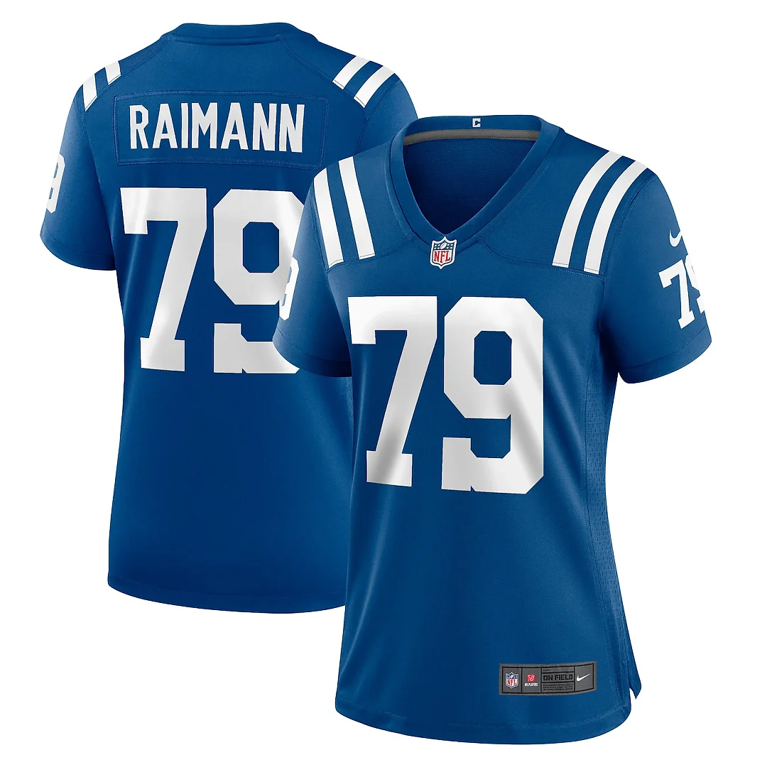 Zennovawear Bernhard Raimann Indianapolis Colts Women's Player Game Jersey - Royal