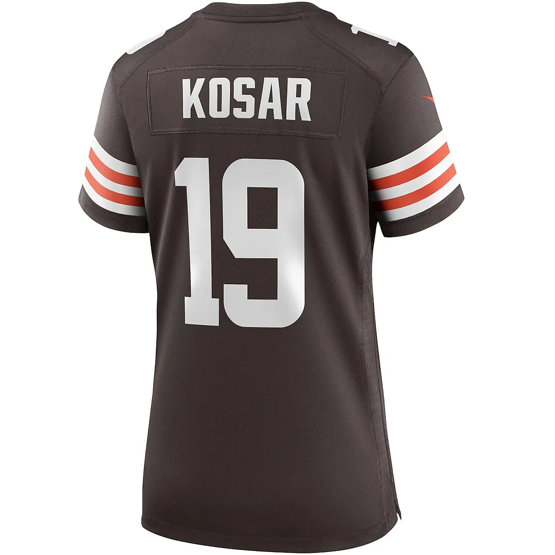 Zennovawear Bernie Kosar Cleveland Browns Women's Game Retired Player Jersey - Brown