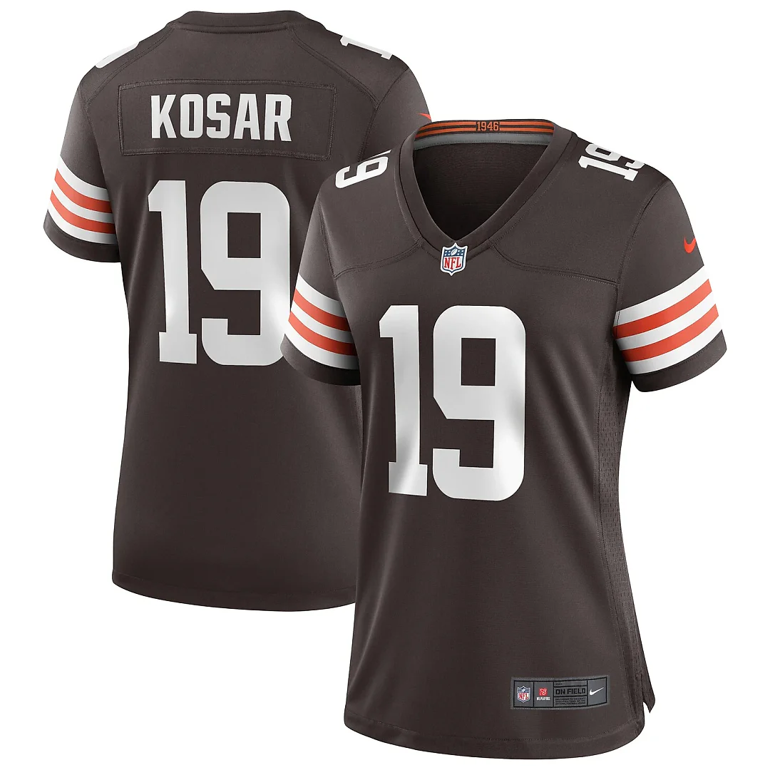 Zennovawear Bernie Kosar Cleveland Browns Women's Game Retired Player Jersey - Brown