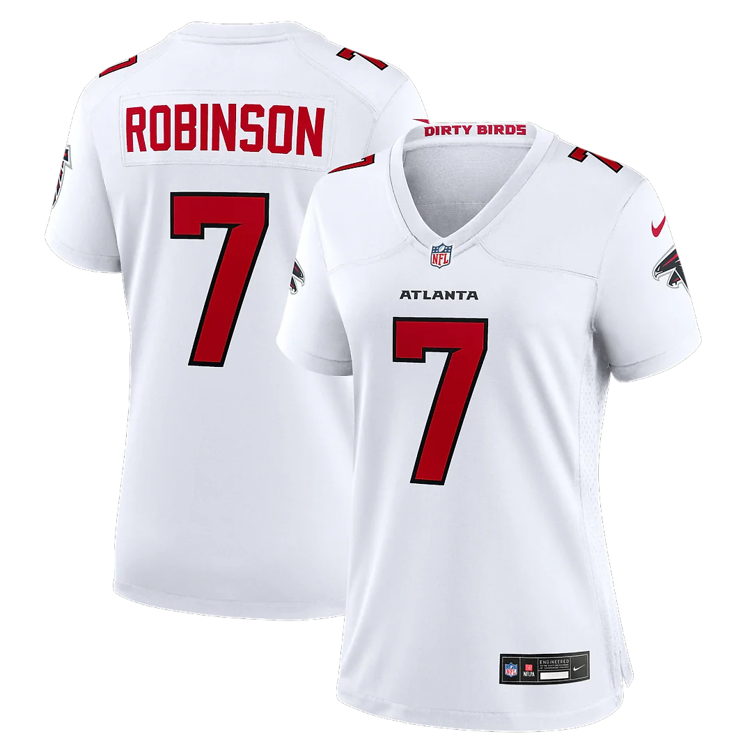 Zennovawear Bijan Robinson Atlanta Falcons Women's Game Jersey - White