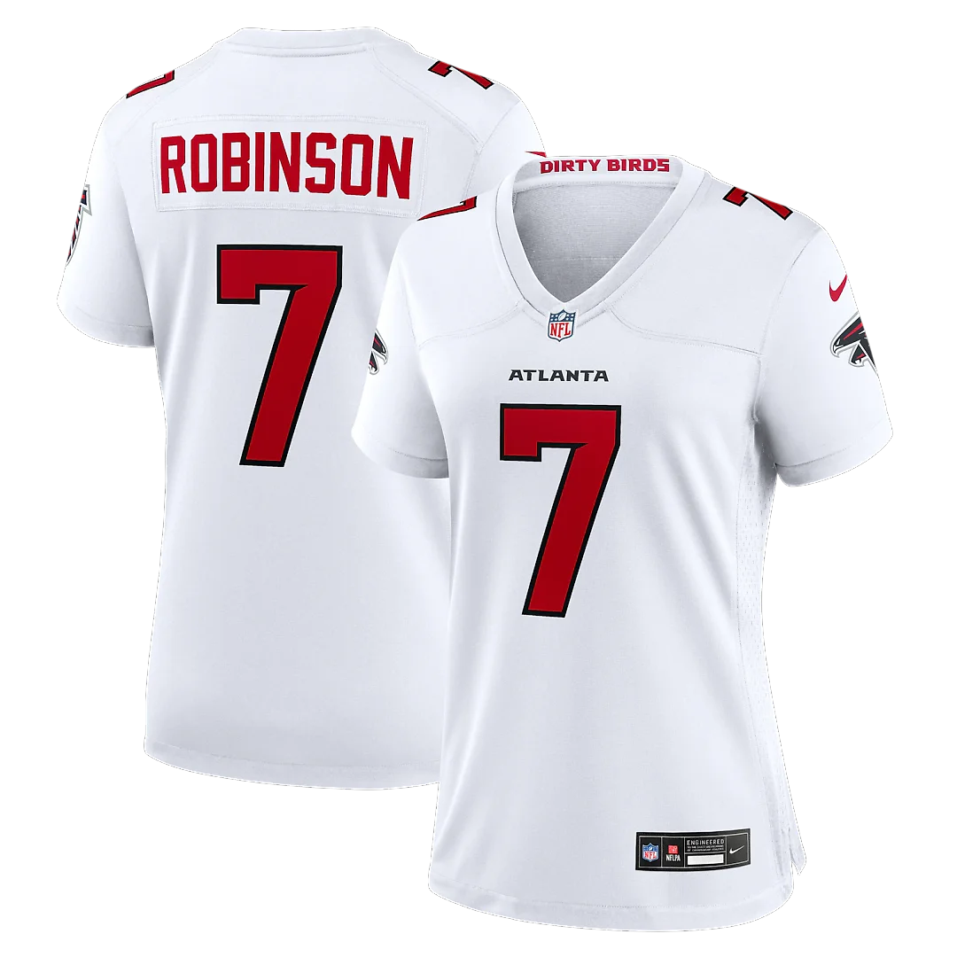 Zennovawear Bijan Robinson Atlanta Falcons Women's Game Jersey - White