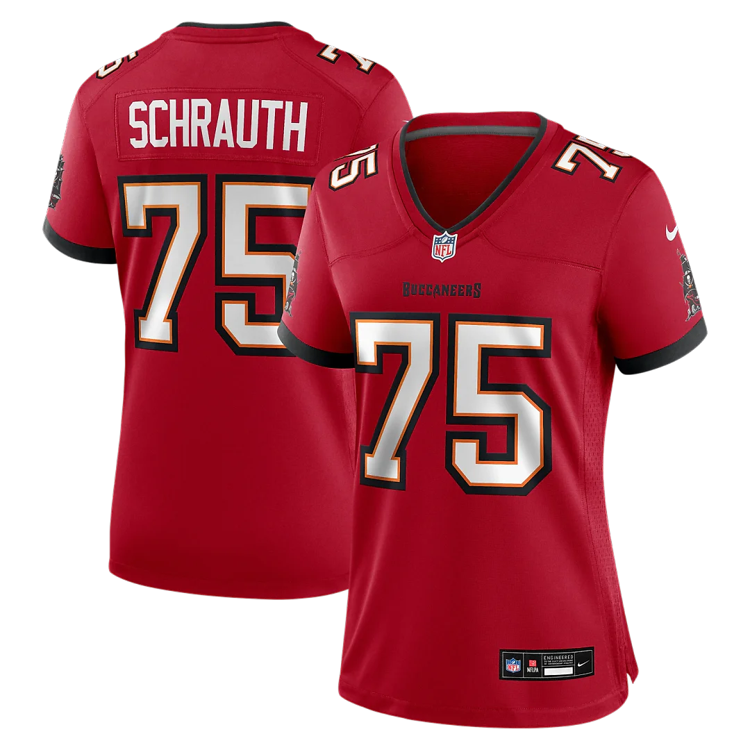 Zennovawear Billy Schrauth Tampa Bay Buccaneers Women's Team Game Jersey - Red