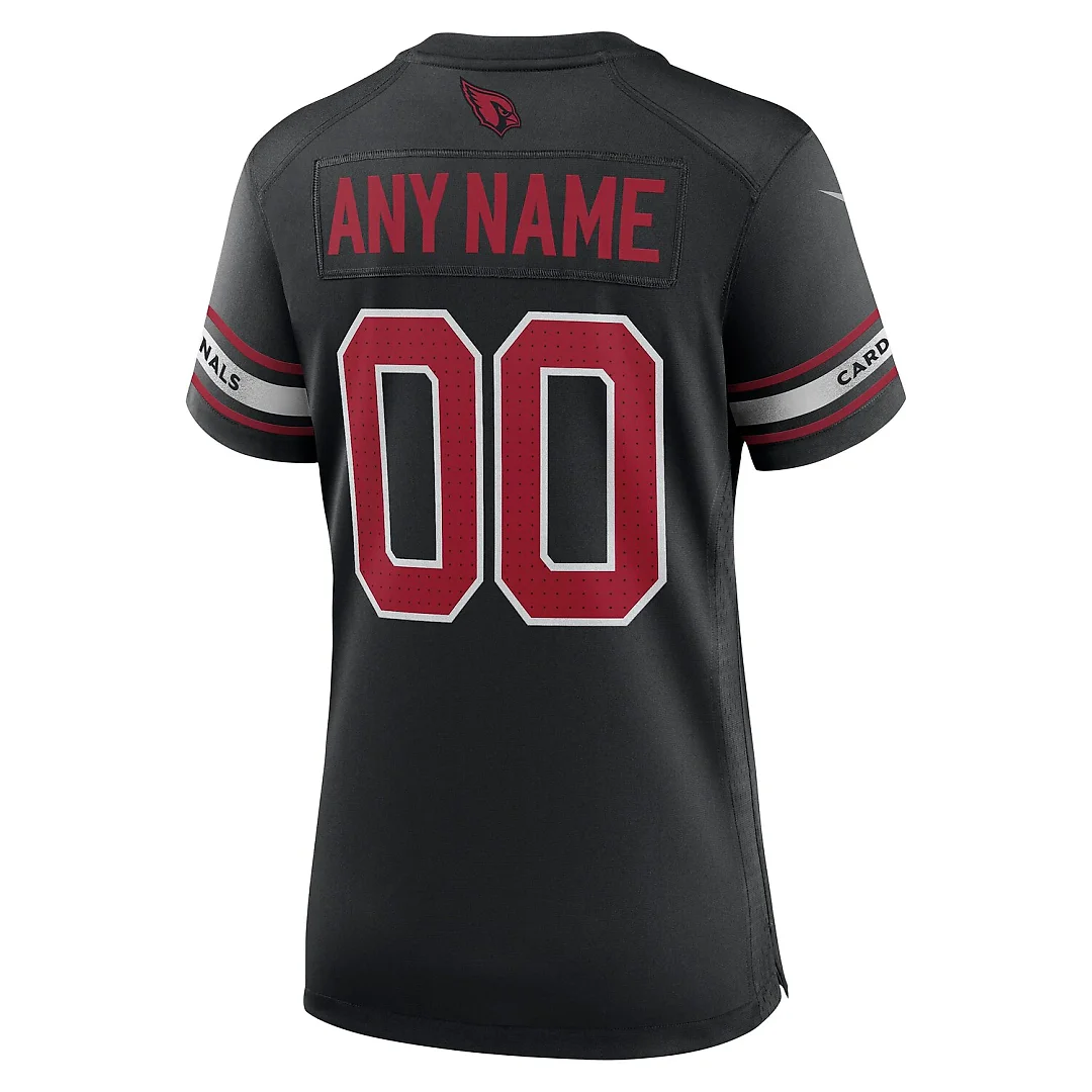 Zennovawear Arizona Cardinals Women's Alternate Custom Game Jersey - Black