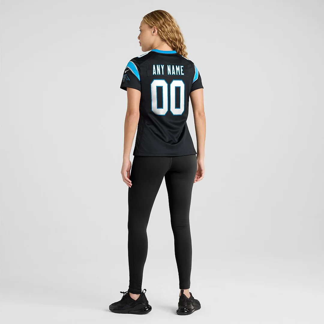 Zennovawear Carolina Panthers Women's Custom Game Jersey - Black