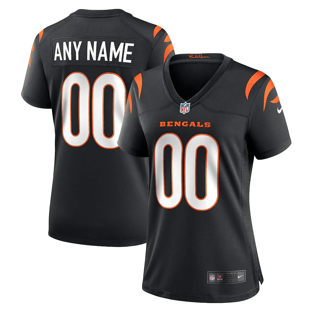 Zennovawear Cincinnati Bengals Women's Game Custom Jersey - Black
