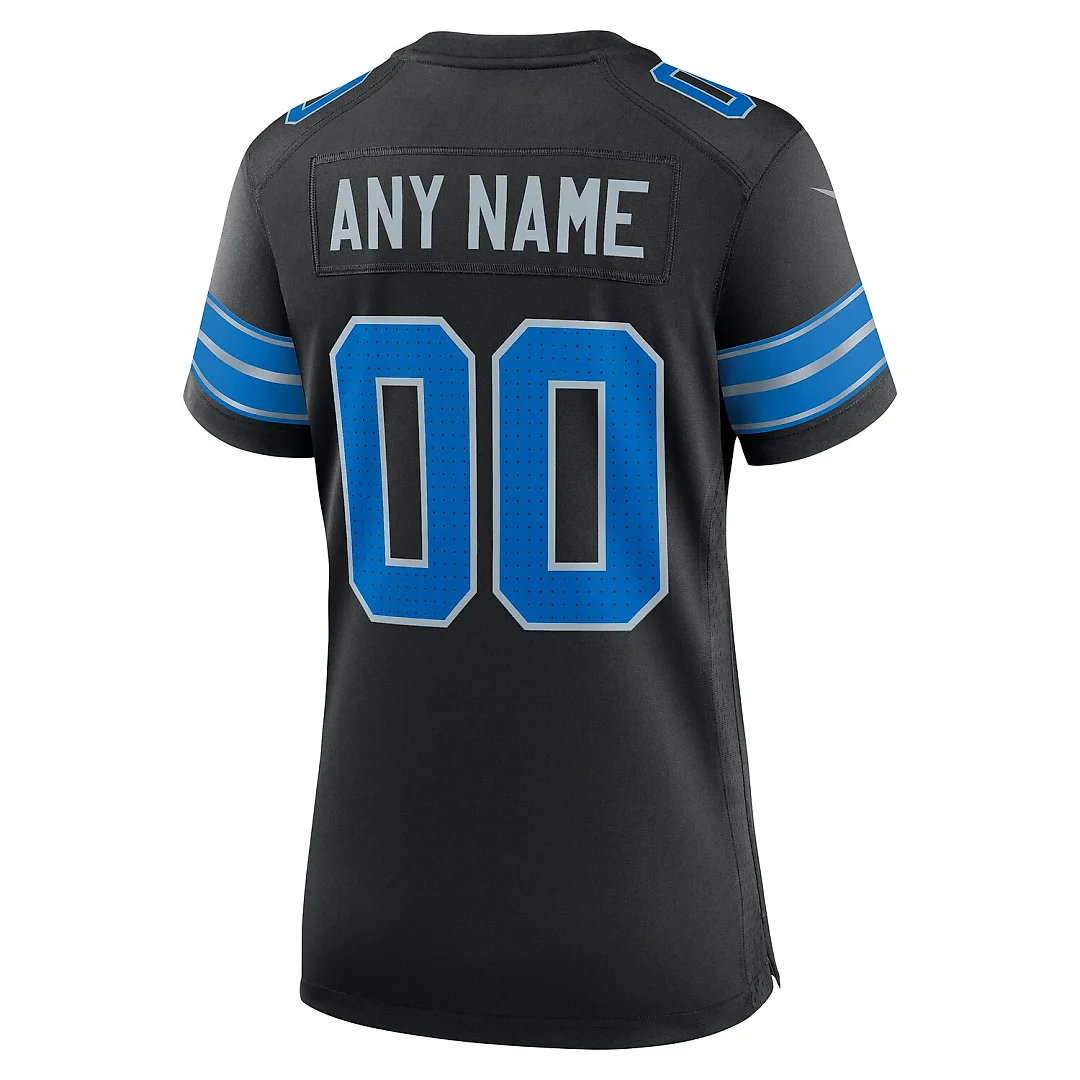 Zennovawear Detroit Lions Women's Alternate Custom Game Jersey - Black