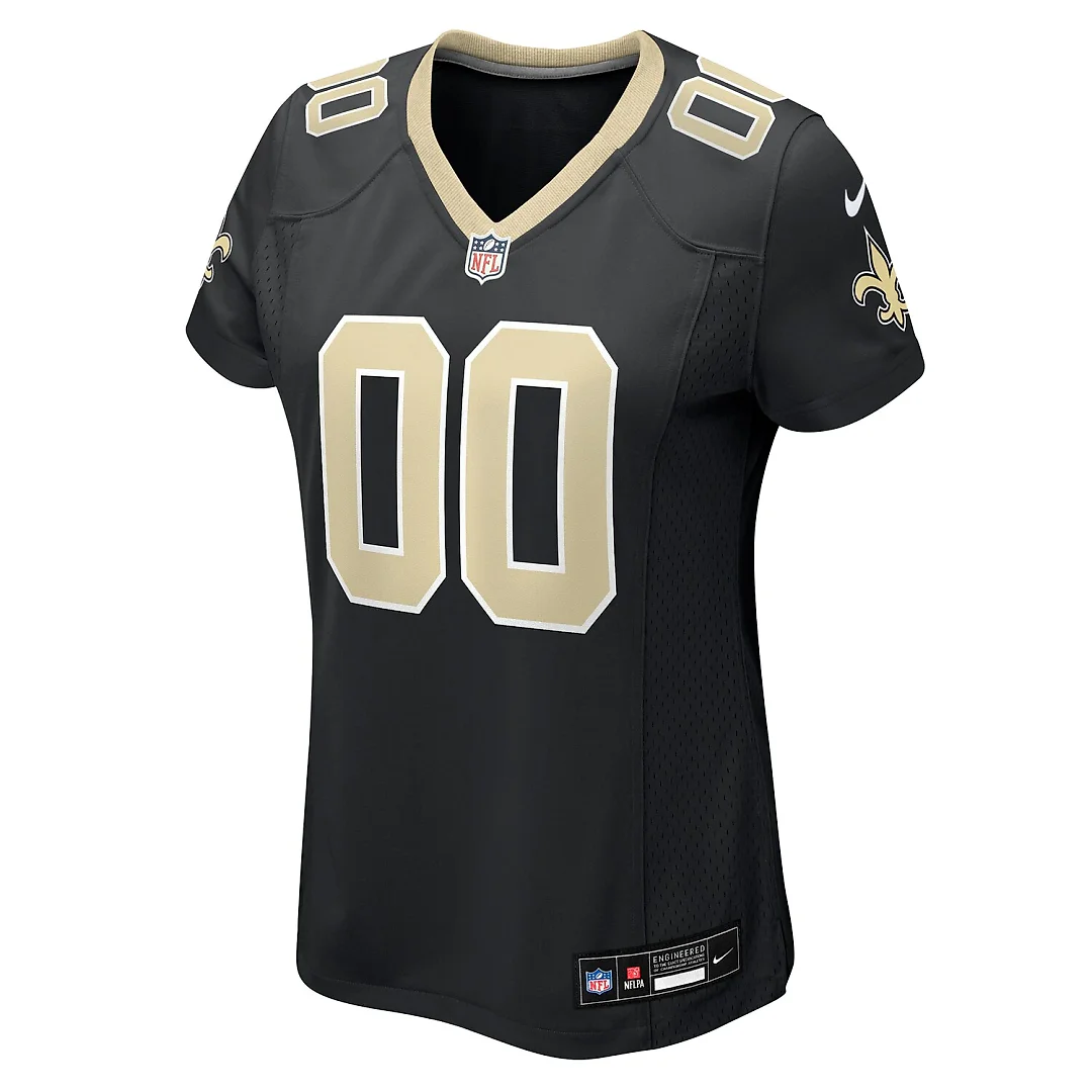 Zennovawear New Orleans Saints Women's Custom Game Jersey - Black