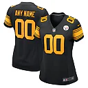 Zennovawear Pittsburgh Steelers Women's Alternate Custom Game Jersey - Black