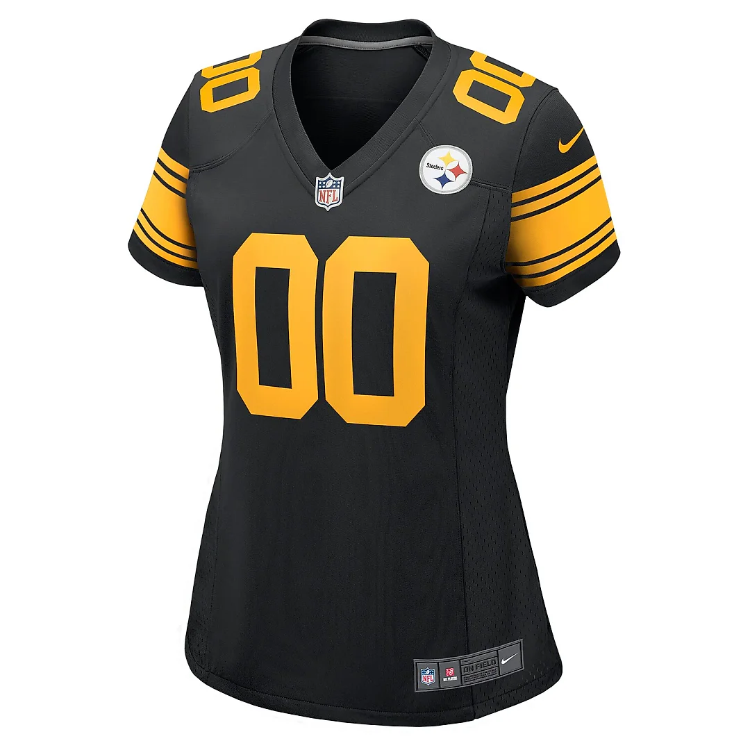 Zennovawear Pittsburgh Steelers Women's Alternate Custom Game Jersey - Black