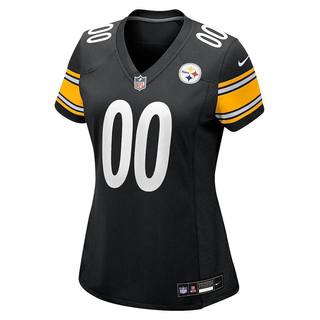 Zennovawear Pittsburgh Steelers Women's Custom Game Jersey - Black