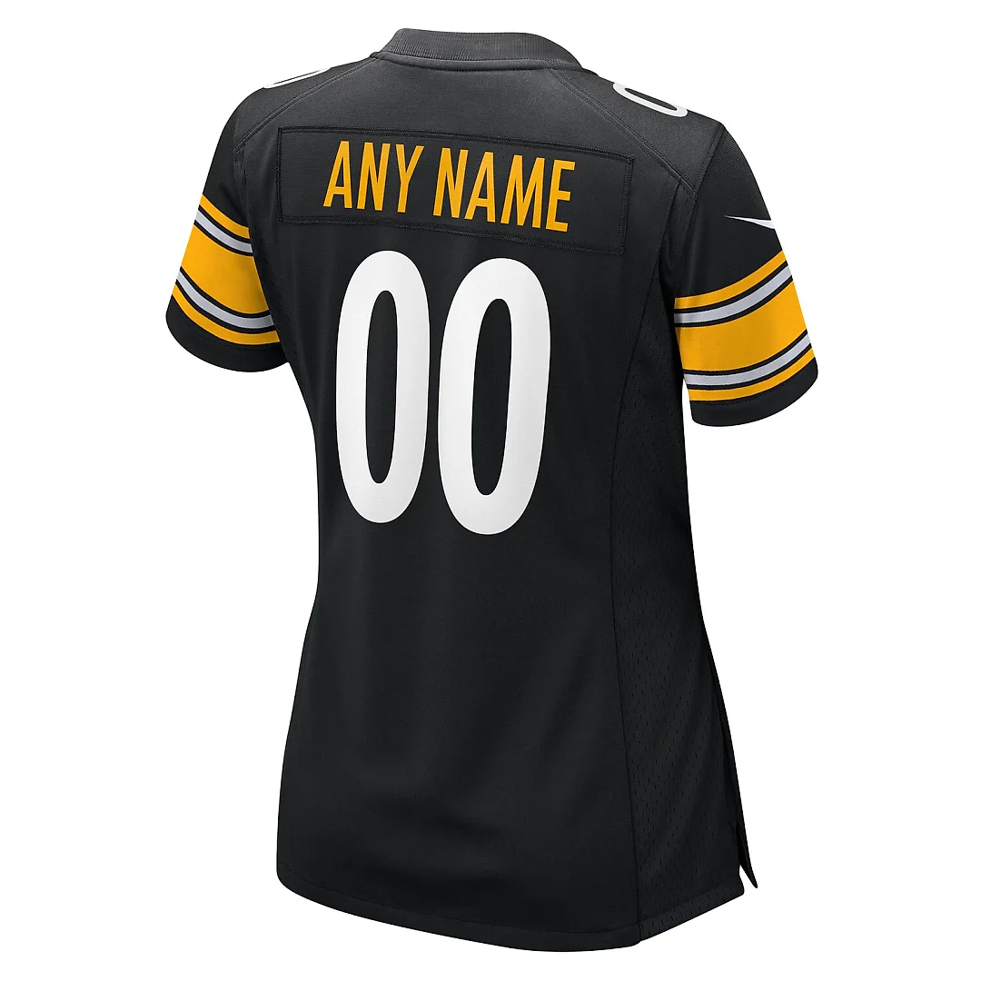 Zennovawear Pittsburgh Steelers Women's Custom Game Jersey - Black