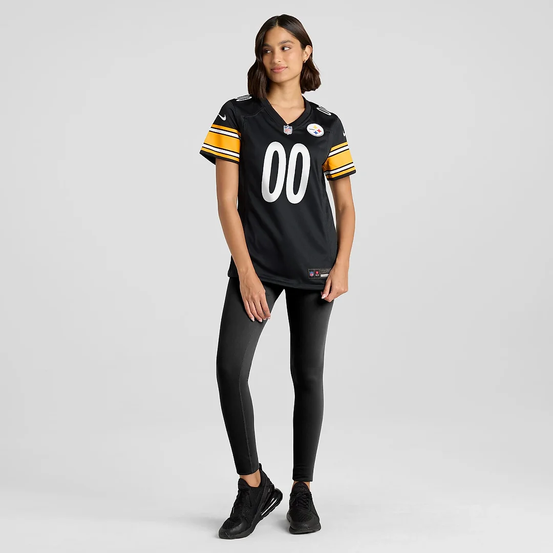 Zennovawear Pittsburgh Steelers Women's Custom Game Jersey - Black