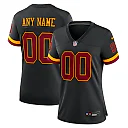 Zennovawear Washington Commanders Women's Hail Raiser Alternate Custom Game Jersey - Black
