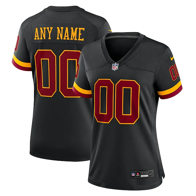 Zennovawear Washington Commanders Women's Hail Raiser Alternate Custom Game Jersey - Black