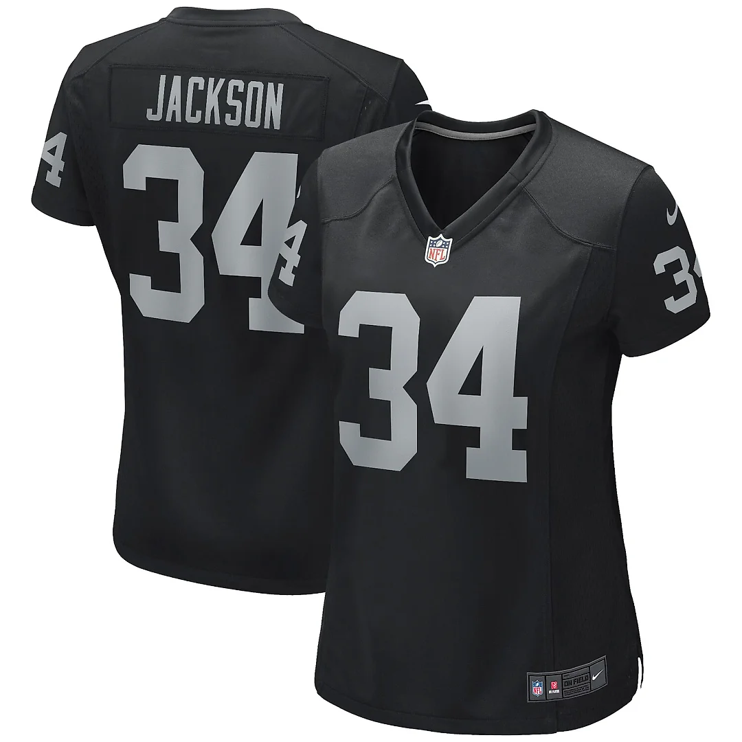 Zennovawear Bo Jackson Las Vegas Raiders Women's Game Retired Player Jersey - Black
