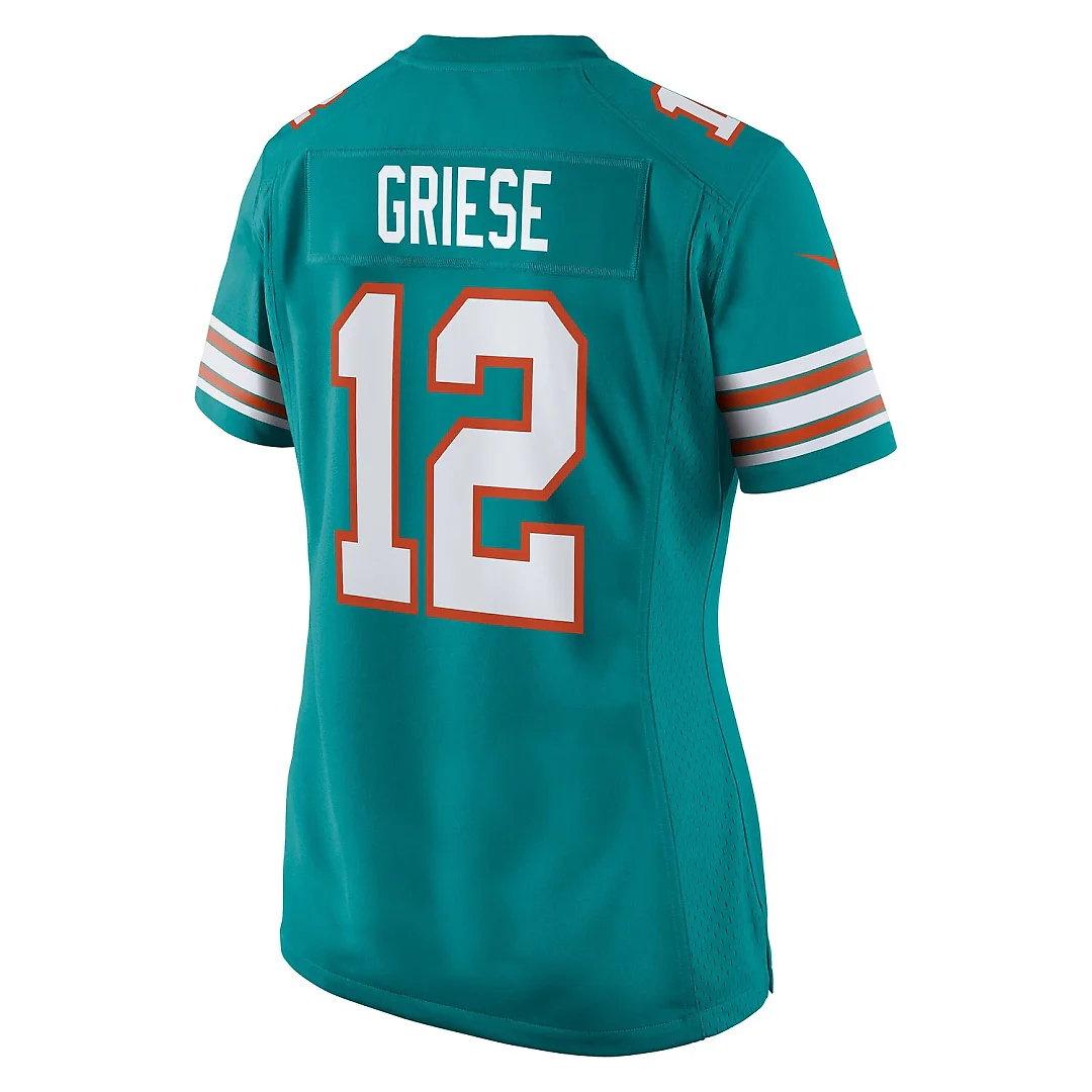 Zennovawear Bob Griese Miami Dolphins Women's Retired Player Jersey - Aqua