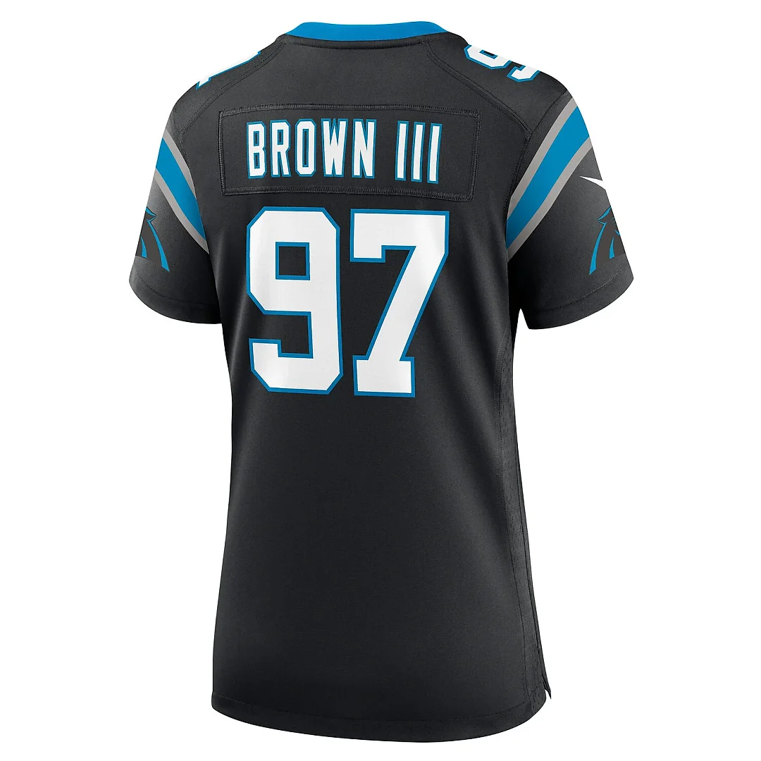 Zennovawear Bobby Brown III Carolina Panthers Women's Team Game Jersey - Black
