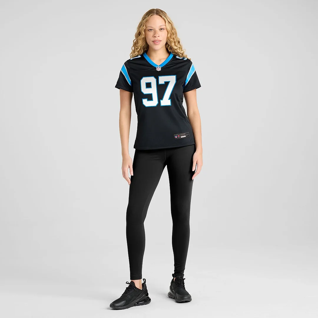Zennovawear Bobby Brown III Carolina Panthers Women's Team Game Jersey - Black