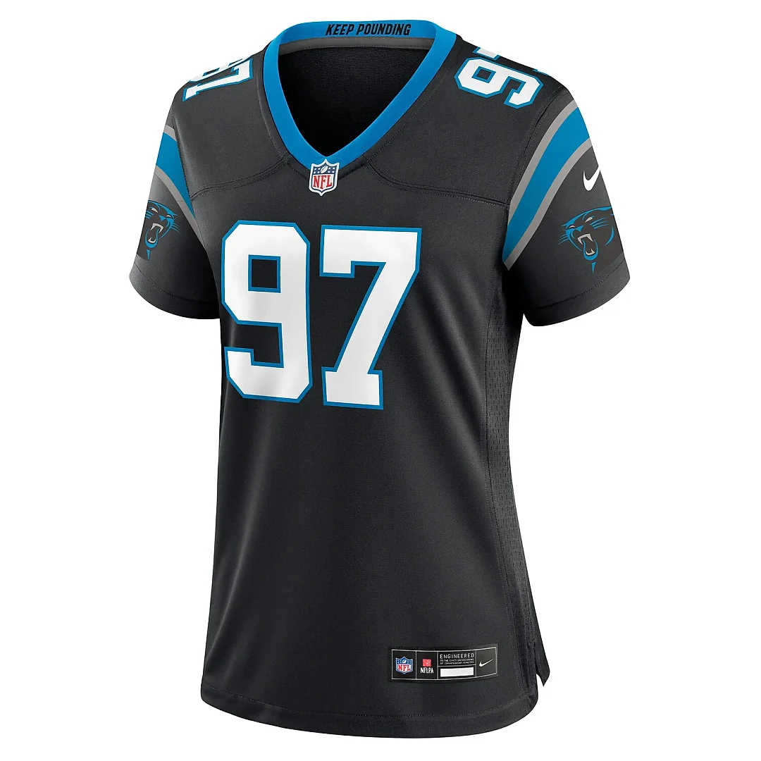 Zennovawear Bobby Brown III Carolina Panthers Women's Team Game Jersey - Black