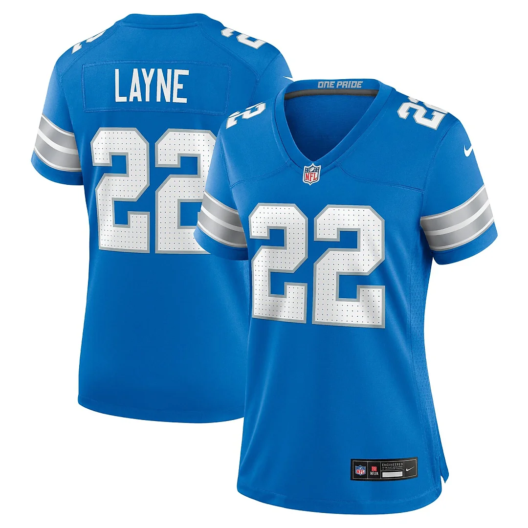 Zennovawear Bobby Layne Detroit Lions Women's Retired Player Game Jersey - Blue