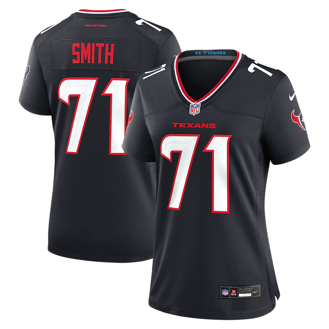 Zennovawear Braden Smith Houston Texans Women's Team Game Jersey - Navy