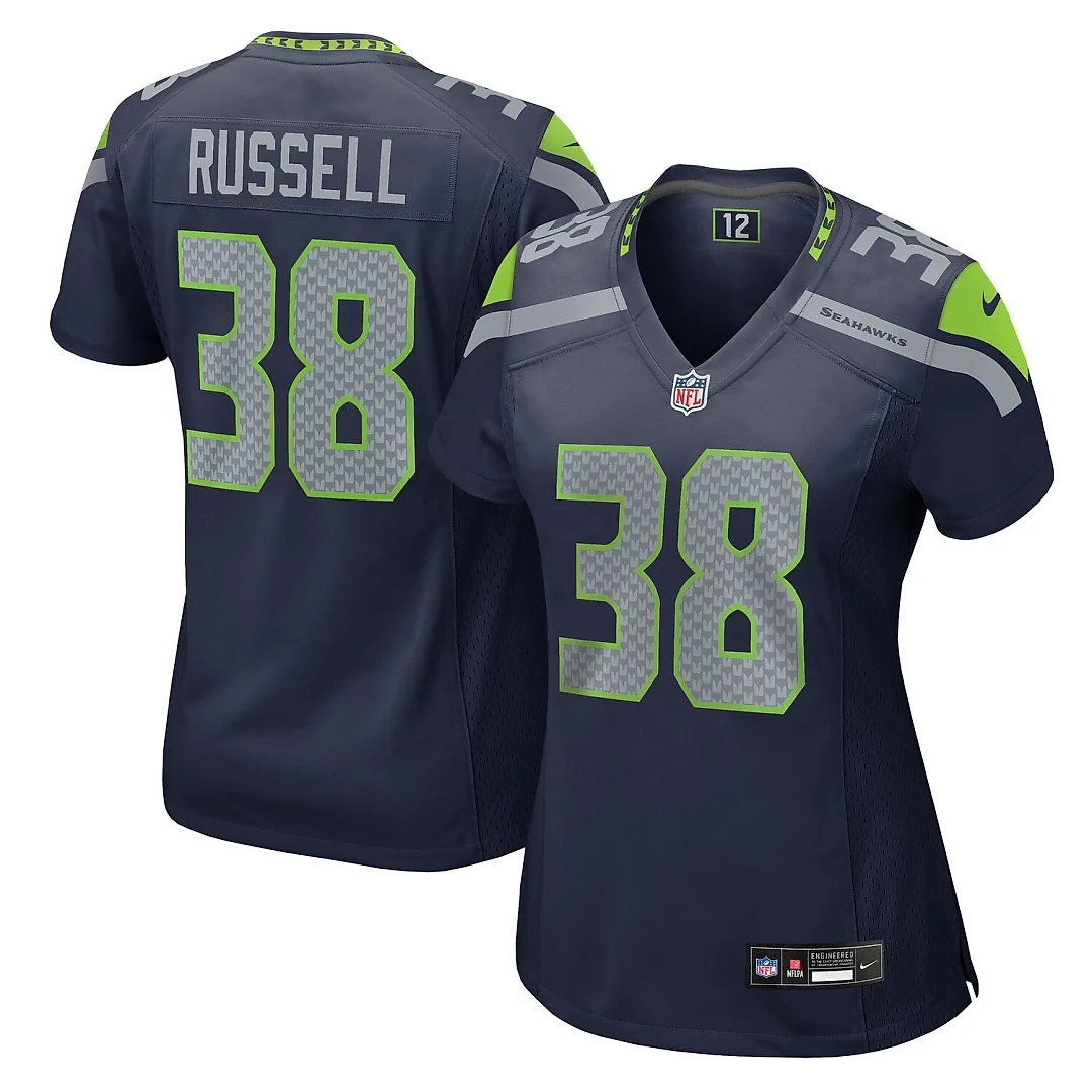 Zennovawear Brady Russell Seattle Seahawks Women's Team Game Jersey - College Navy
