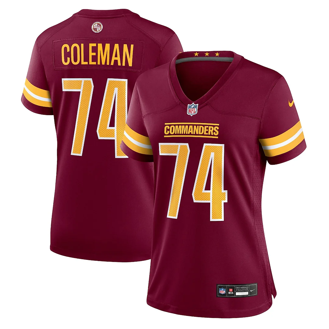 Zennovawear Brandon Coleman Washington Commanders Women's Team Game Jersey - Burgundy