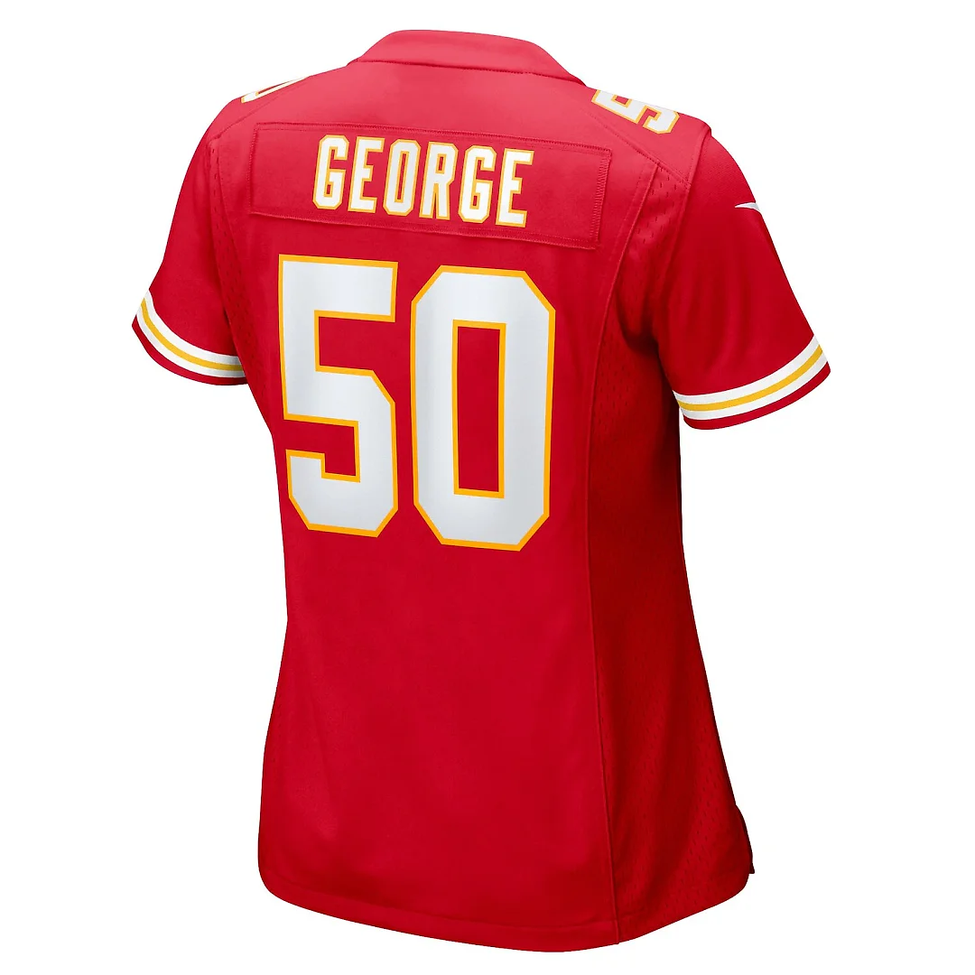 Zennovawear Brandon George Kansas City Chiefs Women's Team Game Jersey - Red