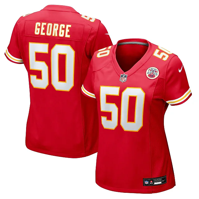 Zennovawear Brandon George Kansas City Chiefs Women's Team Game Jersey - Red