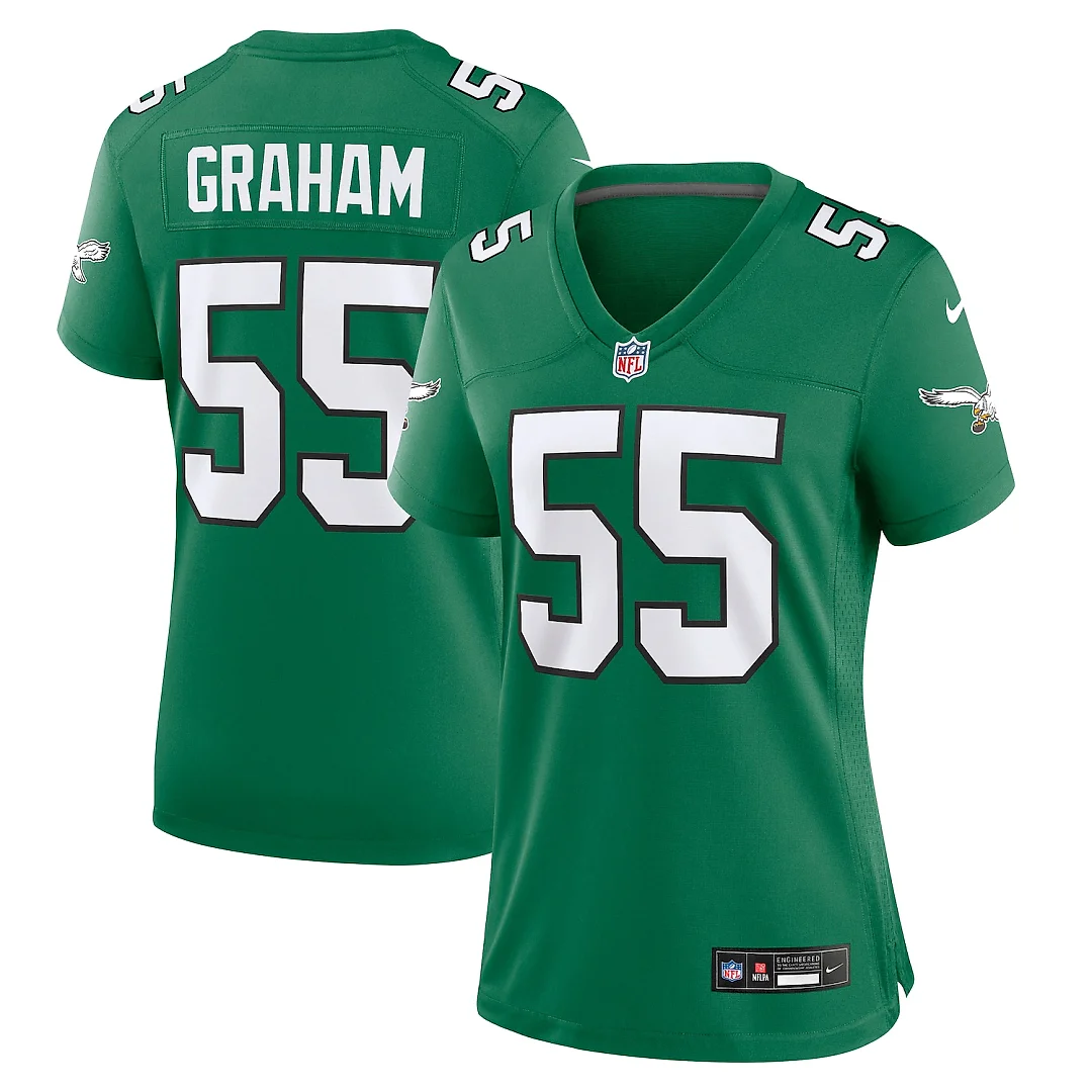 Zennovawear Brandon Graham Philadelphia Eagles Women's Alternate Game Jersey - Kelly Green