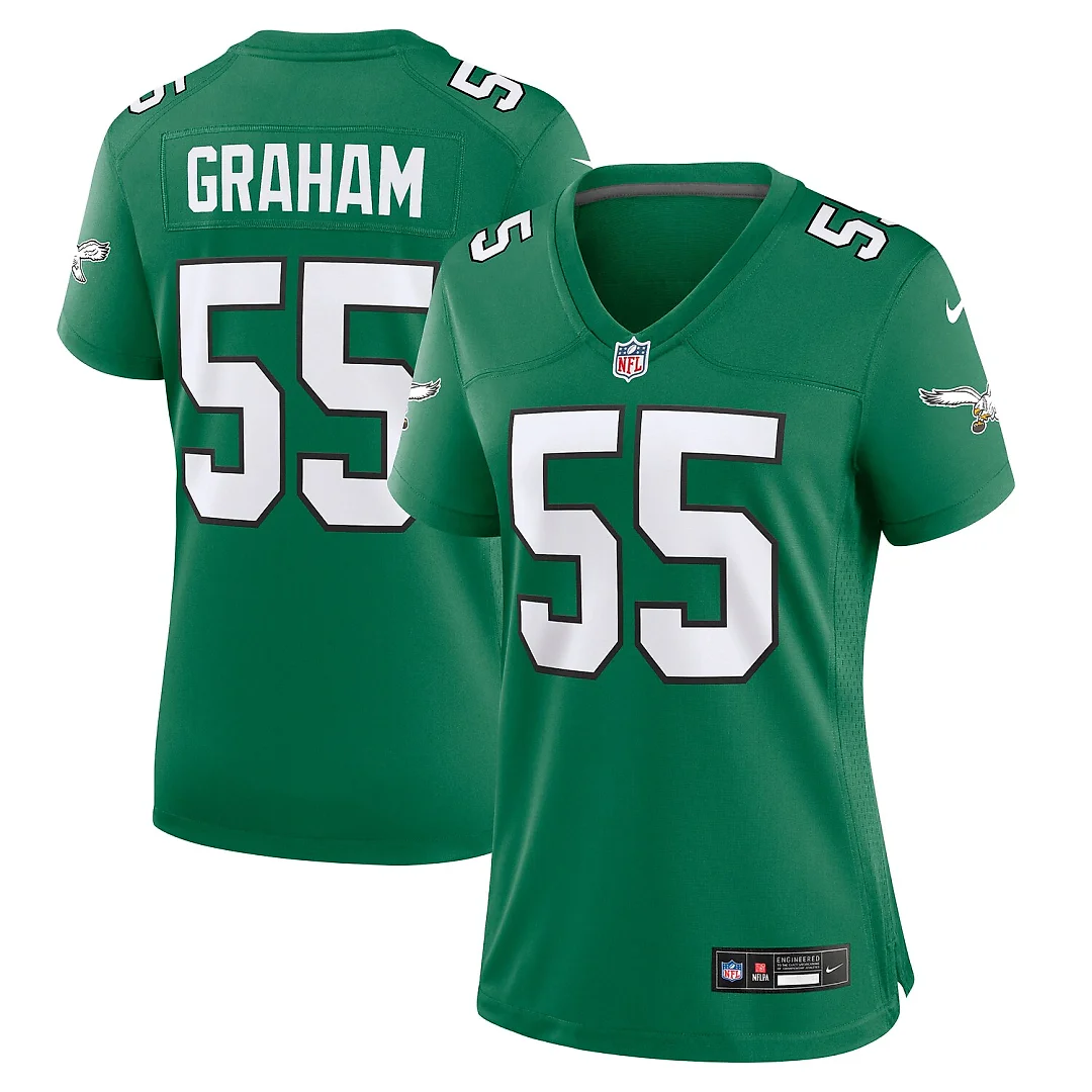 Zennovawear Brandon Graham Philadelphia Eagles Women's Alternate Game Jersey - Kelly Green