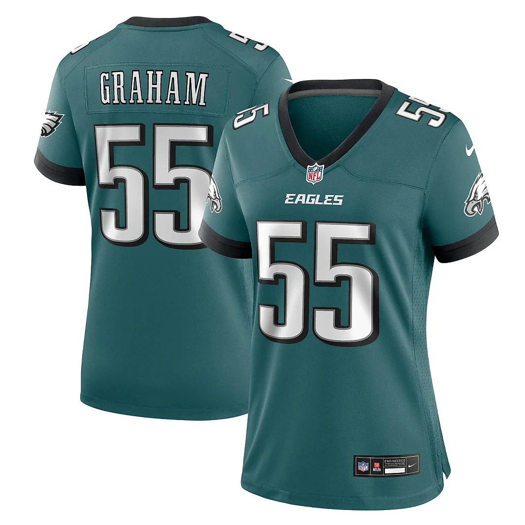 Zennovawear Brandon Graham Philadelphia Eagles Women's Team Game Jersey - Midnight Green