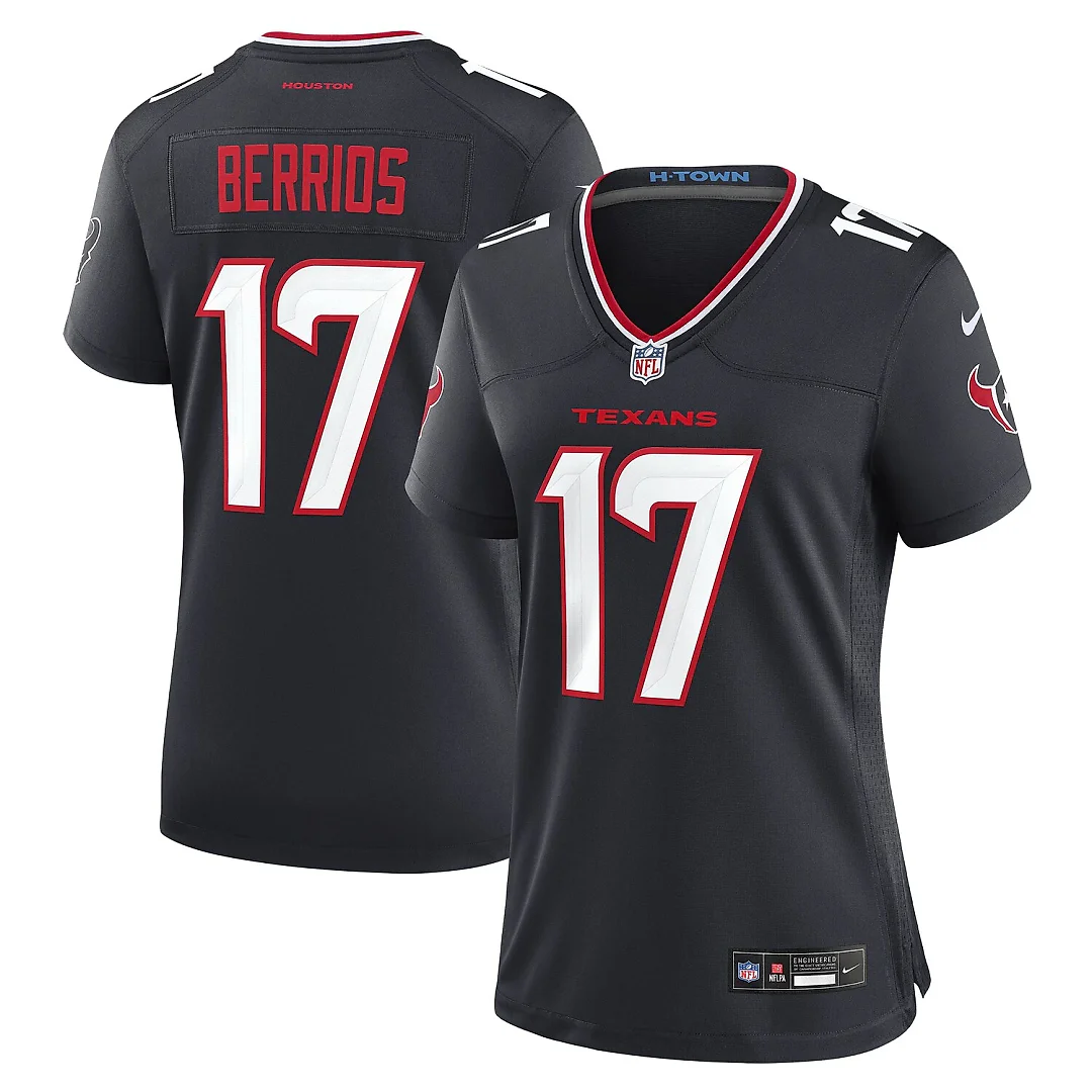 Zennovawear Braxton Berrios Houston Texans Women's Team Game Jersey - Navy