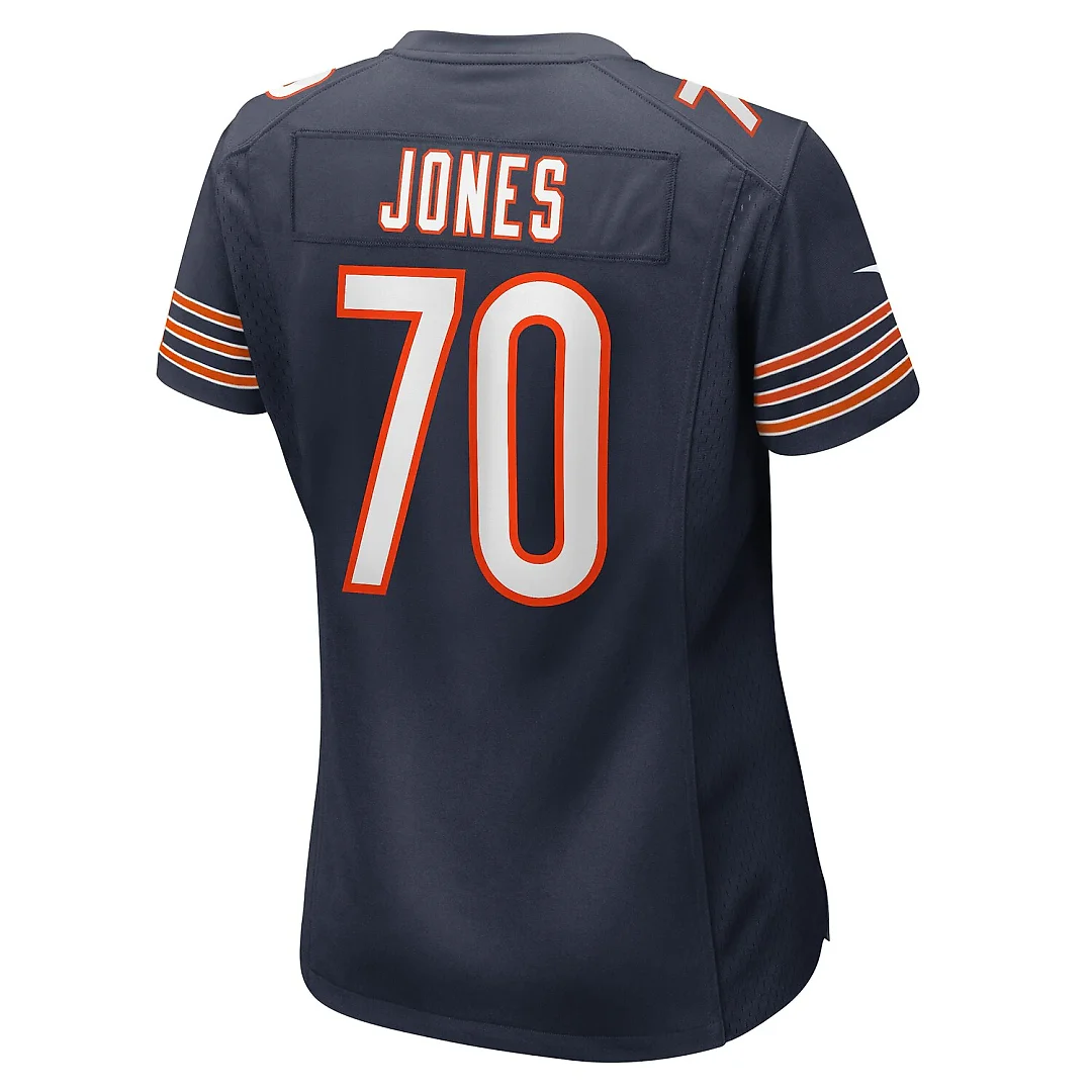 Zennovawear Braxton Jones Chicago Bears Women's Game Player Jersey - Navy