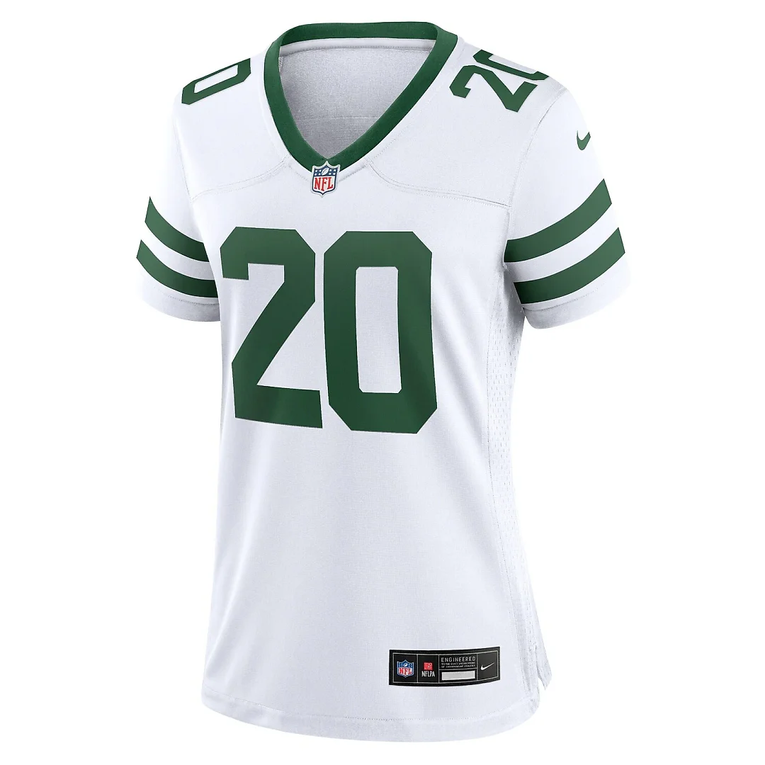 Zennovawear Breece Hall New York Jets Women's Game Jersey - Legacy White