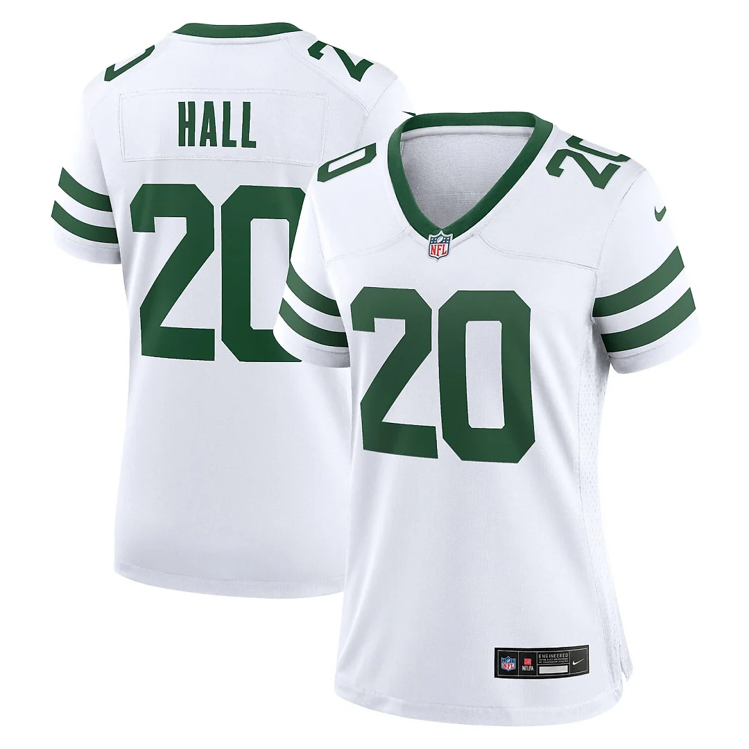 Zennovawear Breece Hall New York Jets Women's Game Jersey - Legacy White