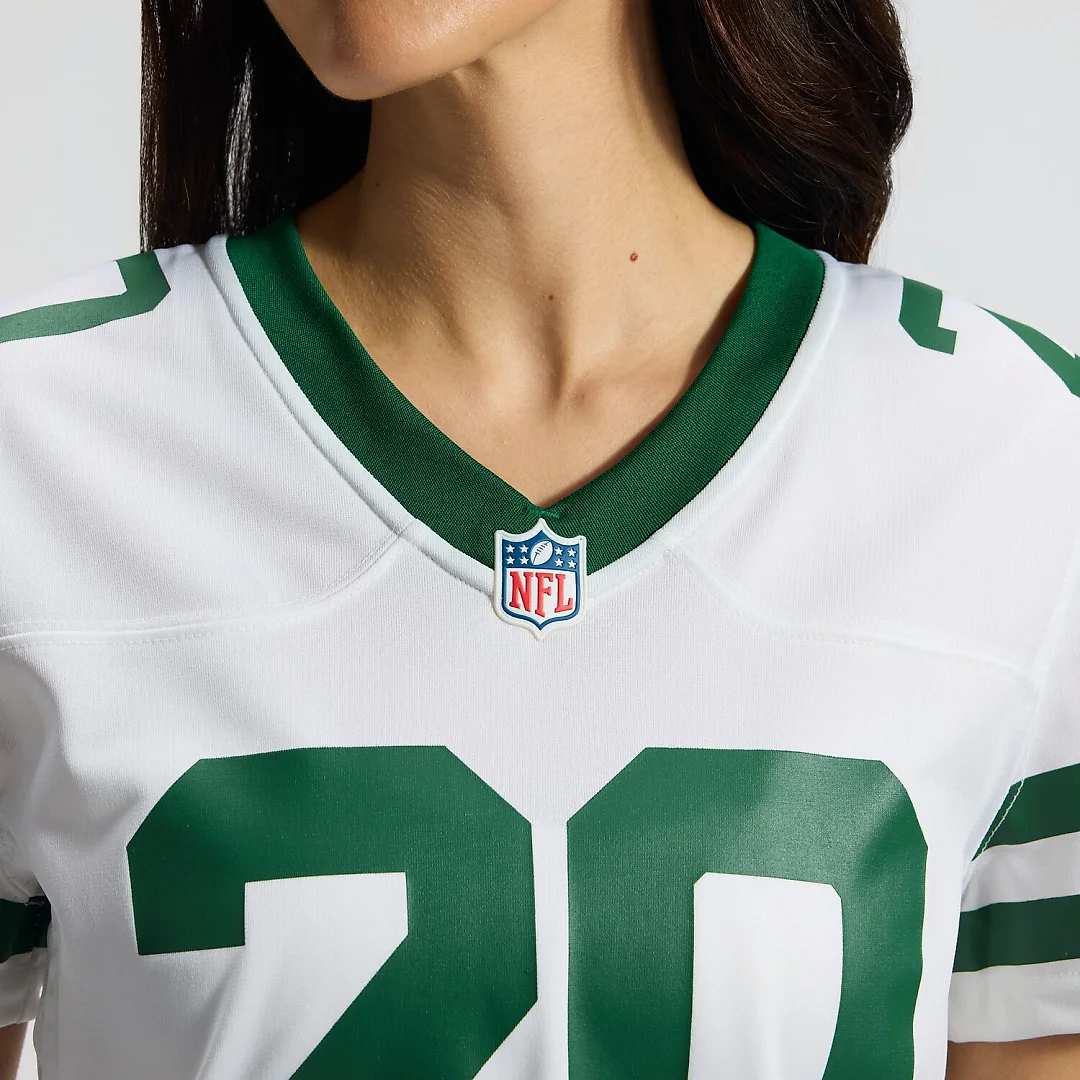 Zennovawear Breece Hall New York Jets Women's Game Jersey - Legacy White