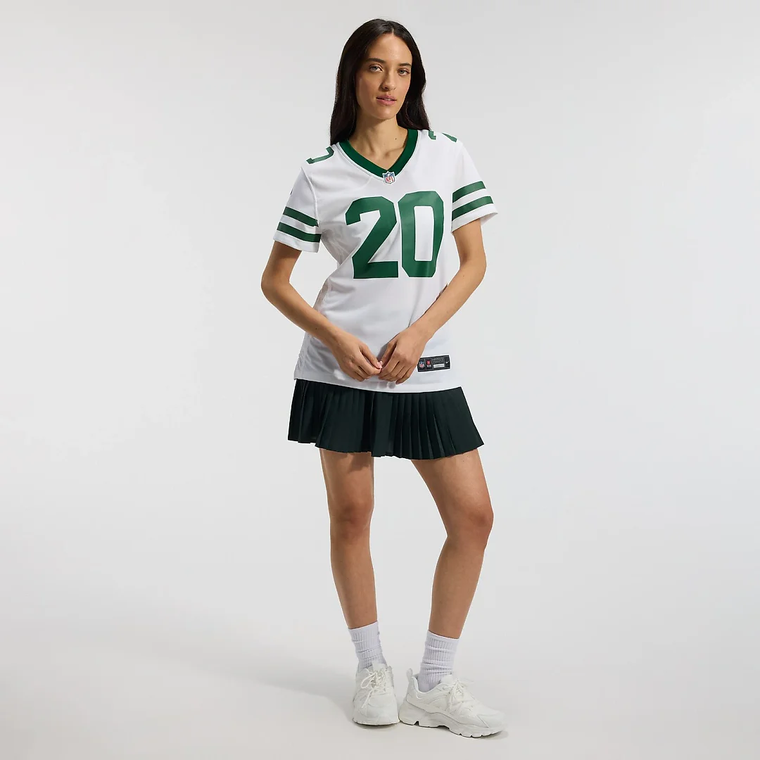 Zennovawear Breece Hall New York Jets Women's Game Jersey - Legacy White