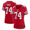 Zennovawear Brett Toth San Francisco 49ers Women's Team Game Jersey - Scarlet