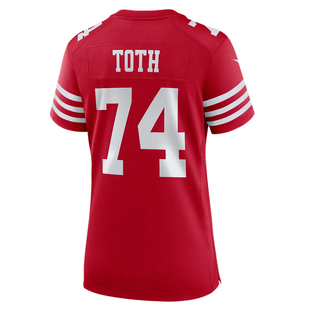 Zennovawear Brett Toth San Francisco 49ers Women's Team Game Jersey - Scarlet