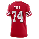 Zennovawear Brett Toth San Francisco 49ers Women's Team Game Jersey - Scarlet