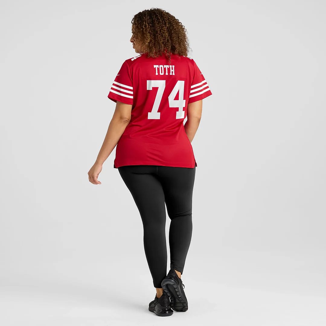 Zennovawear Brett Toth San Francisco 49ers Women's Team Game Jersey - Scarlet