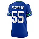 Zennovawear Brian Bosworth Seattle Seahawks Women's Throwback Retired Player Game Jersey - Royal