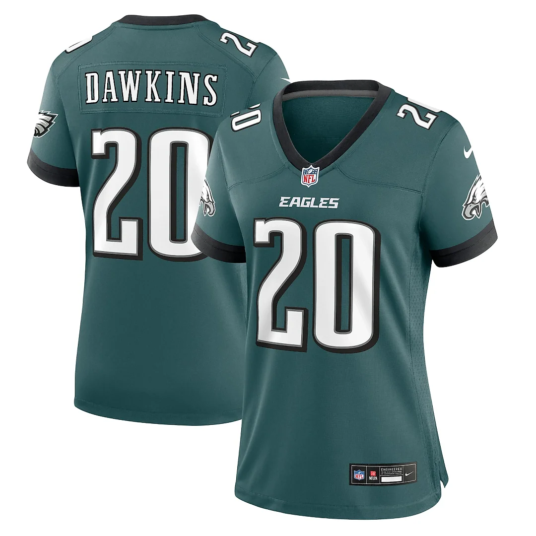 Zennovawear Brian Dawkins Philadelphia Eagles Women's Retired Player Game Jersey - Midnight Green