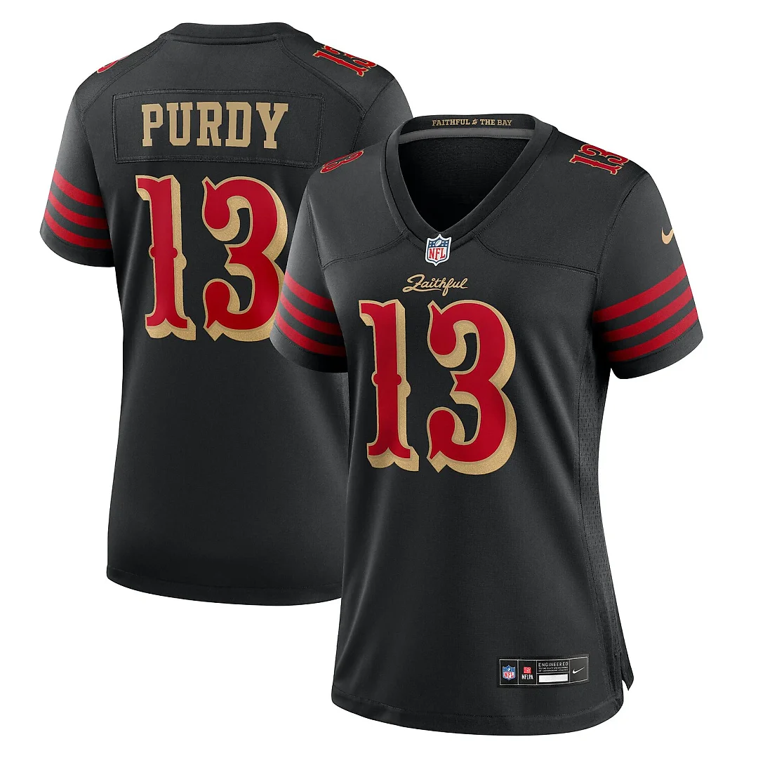 Zennovawear Brock Purdy San Francisco 49ers Women's 2025 Rivalries Collection Game Jersey - Black