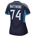 Zennovawear Bruce Matthews Tennessee Titans Women's Retired Player Jersey - Navy