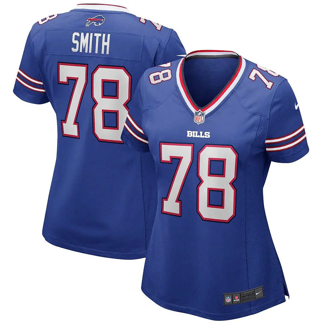 Zennovawear Bruce Smith Buffalo Bills Women's Game Retired Player Jersey - Royal