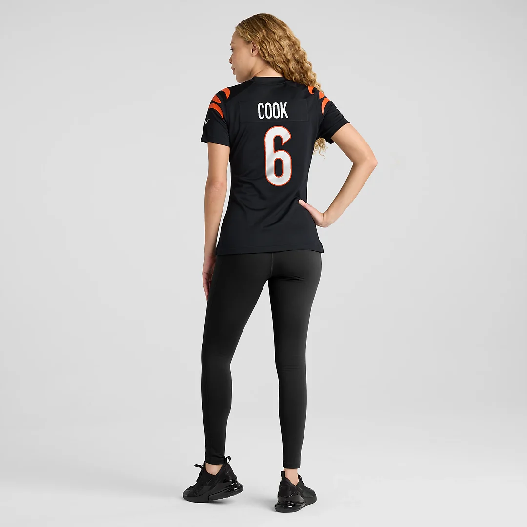 Zennovawear Bryan Cook Cincinnati Bengals Women's Team Game Jersey - Black