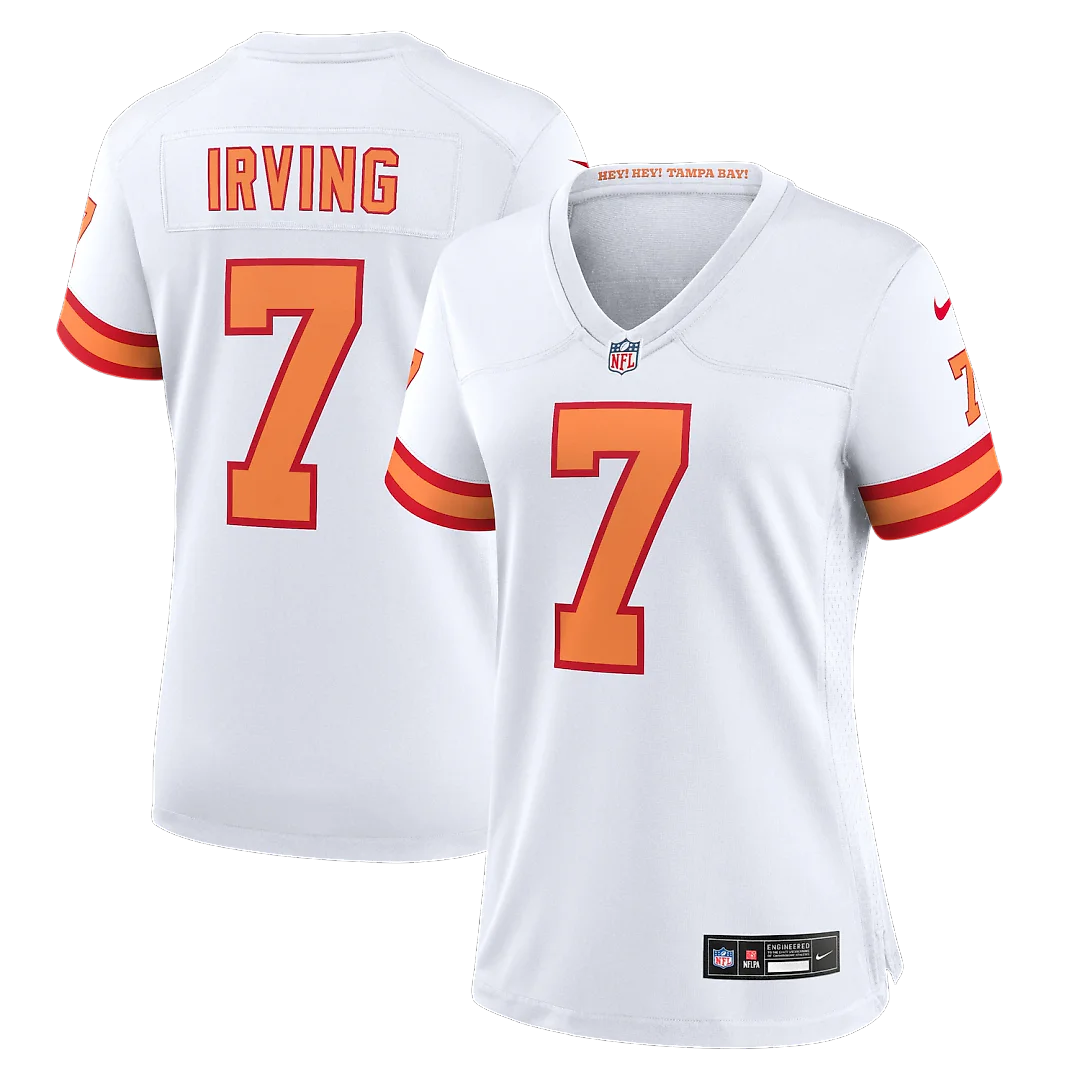 Zennovawear Bucky Irving '76 Tampa Bay Buccaneers Women's Game Jersey - White